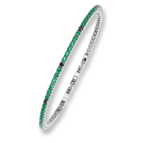 Bracciale Uomo Luxeline Revolution Gioielli Tennis Cristalli Neri
