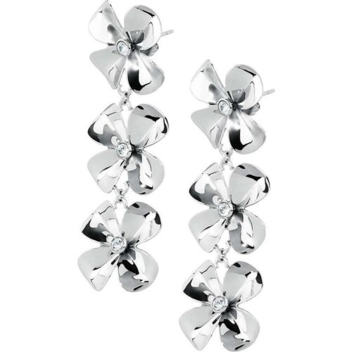 Orecchini Brosway BJN21 fiori acciaio pendenti eleganti