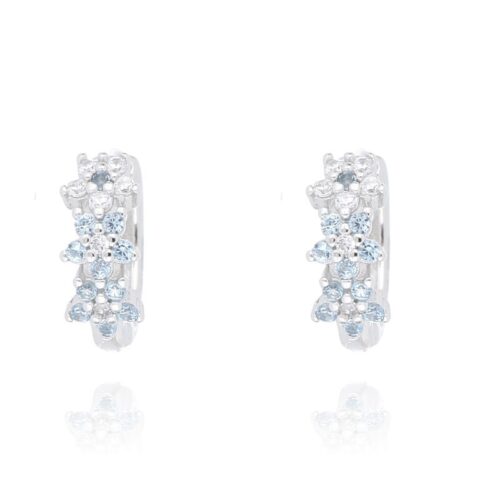 Orecchini TerryOro 217E-2545 ACQ Fiore Argento 925 Acquamarina
