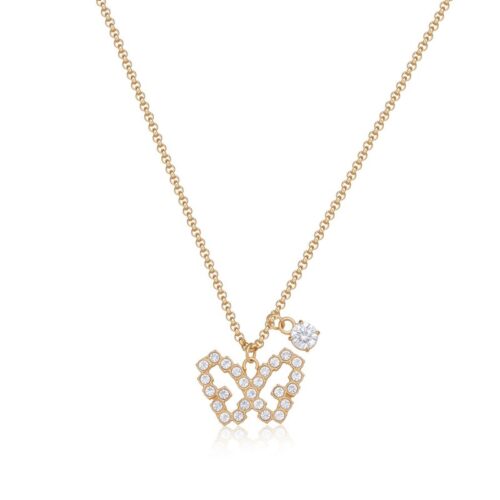 Collana Donna Sagapò Twinle SWN10 in acciaio con finitura dorata