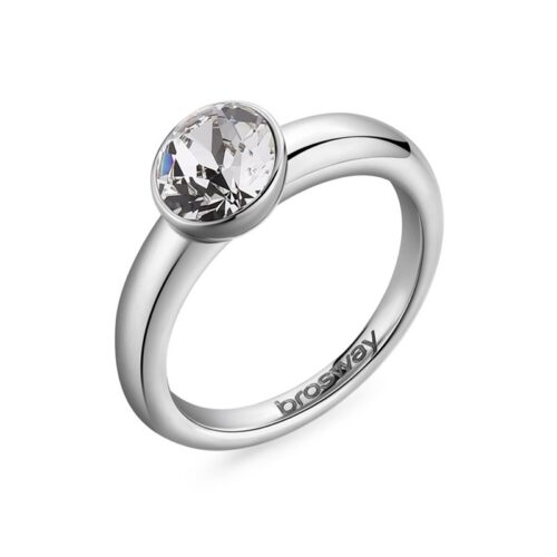 Anello Brosway Affinity BFF172B acciaio cristallo punto luce