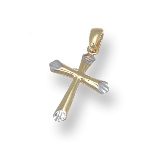 Ciondolo Croce Bicolore TerryOro Oro 375