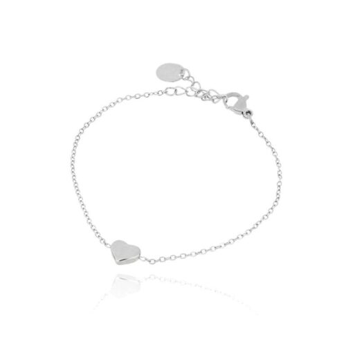 Bracciale Donna Acciaio Dorato Con Cuore Centrale Revolution Gioielli Essenza