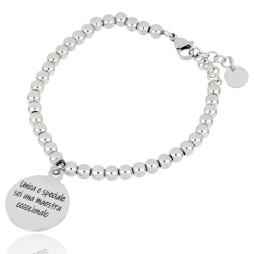 Bracciale Palline Maestra Eccezionale Acciaio Revolution Gioielli Legami