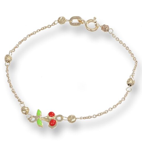 Bracciale TerryOro Essenza Oro 375 Ciliegie Smaltate