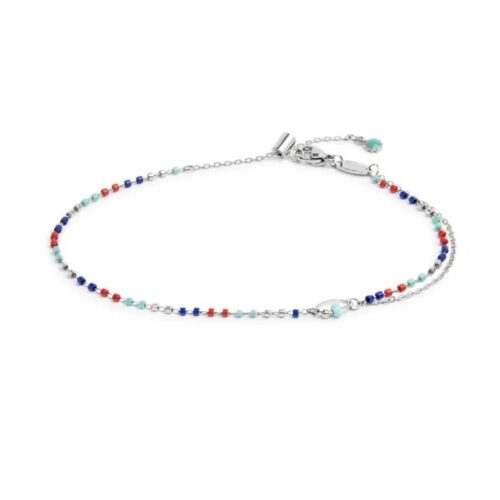 Cavigliera Marlù 20CV099-RGB catena con myuki multicolore in acciaio