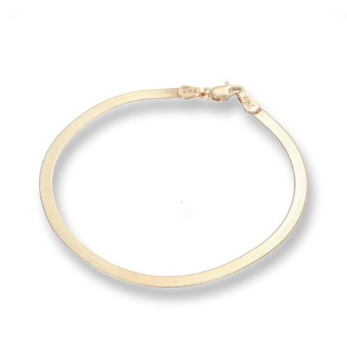 Bracciale TerryOro Essenza Oro 375 Maglia Piatta Snake Elegante