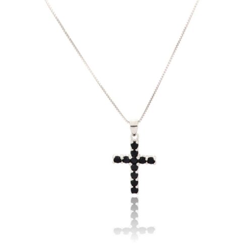 Collana TerryOro Essenza 217P-1638BK Croce neri
