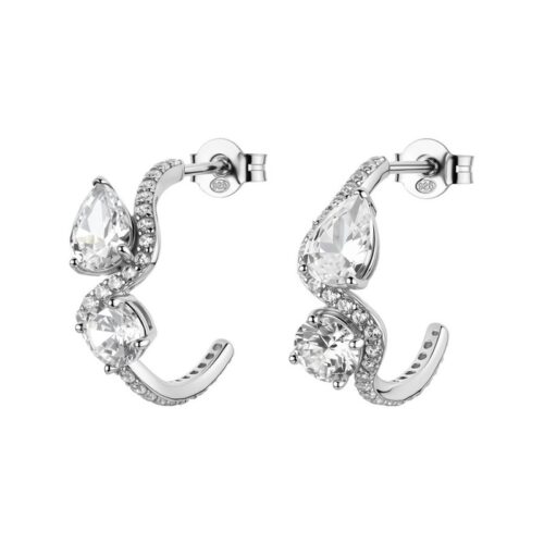 Orecchini a cerchietto Donna Brosway Fancy FIW185 Bianco Luminoso