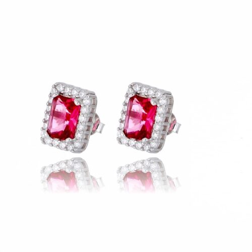 Orecchini TerryOro 217E-2544 RB Rettangolare Argento 925 Rossi