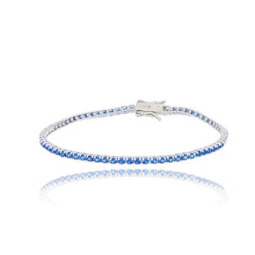 Bracciale Tennis TerryOro Luxeline 217B-0400 ZF Zirconi 2 mm Blu