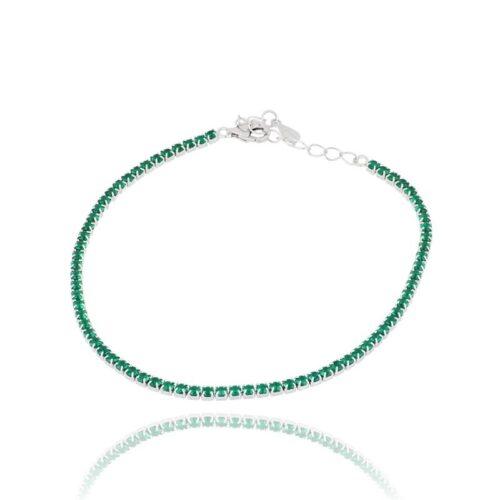 Bracciale Tennis TerryOro Luxeline 217B-0800 SM Zirconi 2 mm Verdi