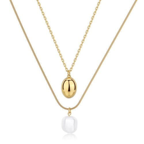 Collana Donna Sagapò Wisdom SWI42 in acciaio con finitura dorata
