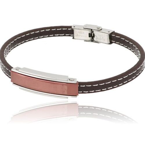 Bracciale Uomo Revolution Forge Leather Cuoio Rame