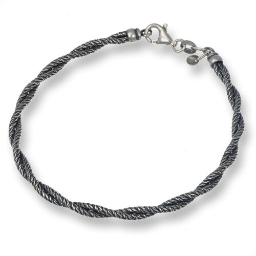 Bracciale Uomo Argento 925 TerryOro BRACCIALE IN ARGENTO BRUNITO 137B2603