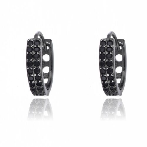 Orecchini TerryOro 217E-0986RT Rutenio Argento 925 Neri