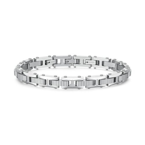 Bracciale Brosway BBC30 acciaio maglia geometrica uomo