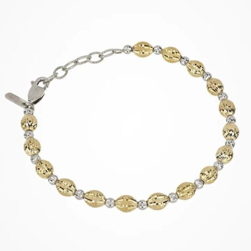 Bracciale Desmos Crystal Bloom BGW 16,5 argento 925 chicco giallo / pallina rodio