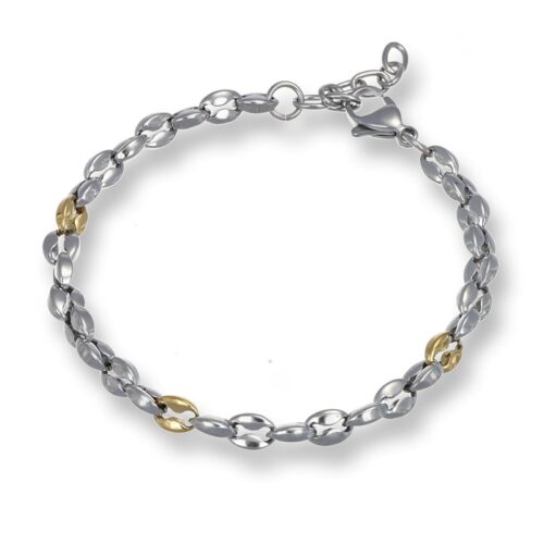 Bracciale Uomo Revolution Forge Maglia Marinara Dorato