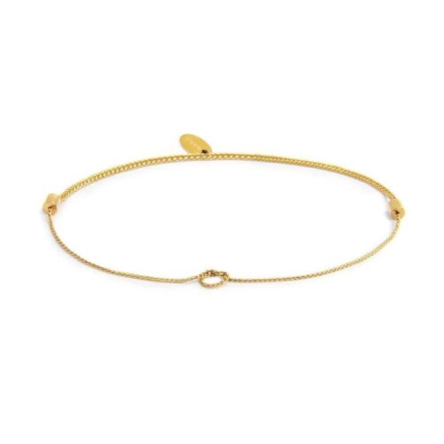 Cavigliera Marlù 20CV112G con catena serpentina PVD oro