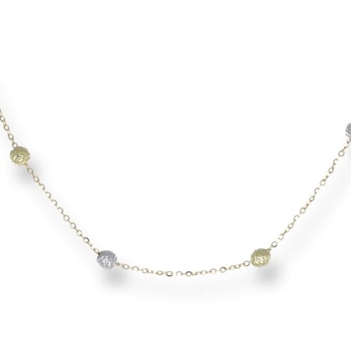 Collana TerryOro Essenza Oro 375 Sfere Bicolore Elegante