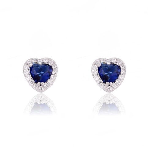 Orecchini TerryOro 217E-1169ZF Cuore Argento 925 Blu
