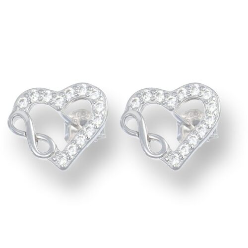 Orecchini TerryOro 217E-2361 Cuore Argento 925 Bianchi