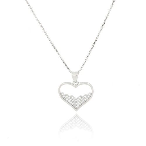 Collana TerryOro Essenza 217P-3534 Cuore bianchi