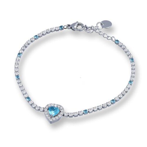 Bracciale Tennis Cuore Centrale Cristalli Celesti Revolution Gioielli Luxeline