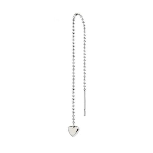 Mono orecchino Marlรน 18OR121 con cuore acciaio