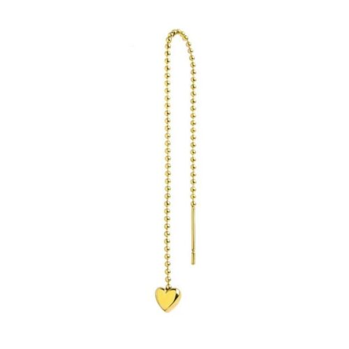 Mono orecchino Marlรน 18OR121G con cuore PVD oro