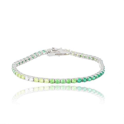 Bracciale Tennis TerryOro Luxeline 217B-0010 GRAD SM Zirconi Verdi Degradé
