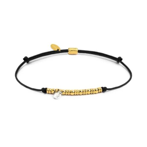 Bracciale Marlù 18BR220G-N dal design essenziale PVD oro nero