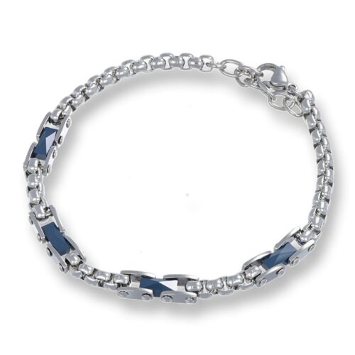 Bracciale Uomo Revolution Forge Ceramic Maglia Rollรฒ Blu