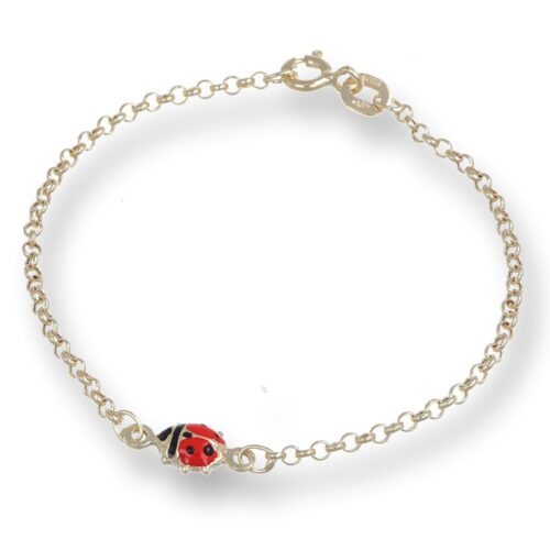 Bracciale TerryOro Essenza Oro 375 Coccinella Smaltata