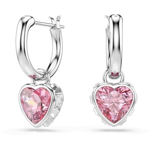Orecchini pendenti Swarovski Chroma 5757814 cuore rosa