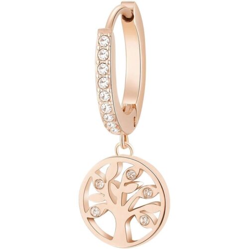 Orecchino Brosway Chakra BHKE006 acciaio oro rosa albero vita