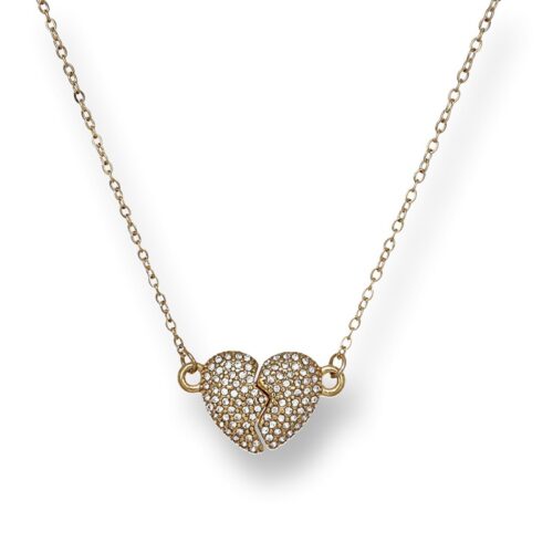 Collana Donna Revolution Gioielli Essenza Cuore Dorata