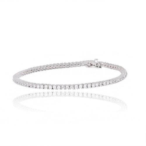 Bracciale Tennis TerryOro Luxeline 217B-0400 16.5CM Zirconi 2 mm Bianchi