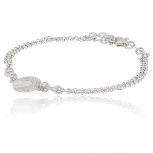Bracciale TerryOro Essenza 137B20133 Bracciale Doppia Maglia Con Tondino Centrale Lavorato
