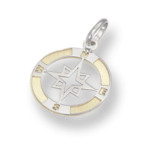 Ciondolo Rosa dei Venti Bicolore TerryOro Oro 375
