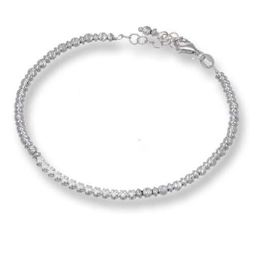 Bracciale TerryOro Essenza 137B2611 Bracciale A Palline Diamantate Piccole