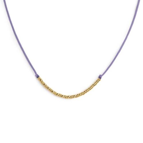 Collana Marlù 18CN127G-L con cordino PVD oro lilla