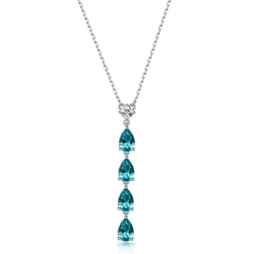 Collana Donna Brosway Fancy FAG04 argento 925 zirconia aqua green