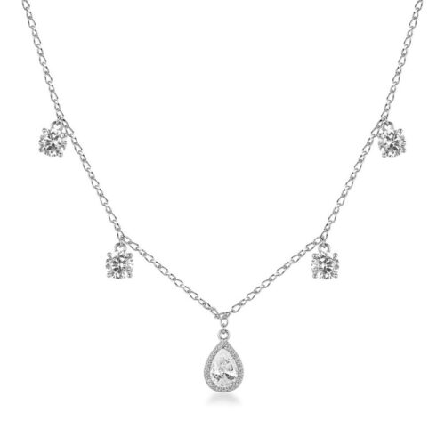 Collana Donna Brosway Fancy FIW181 argento 925 round pear zirconia