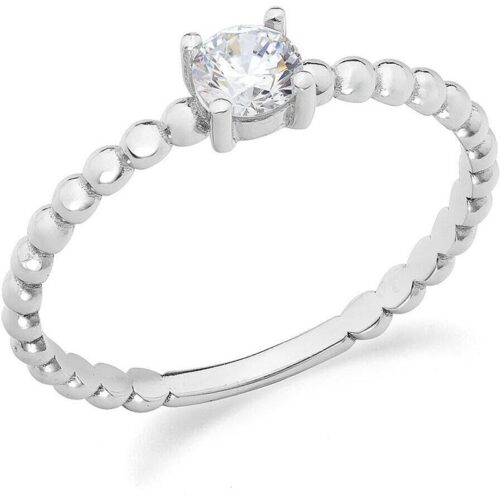 Anello Donna Ambrosia KAAZ 011 in oro bianco 375 con zirconi bianchi