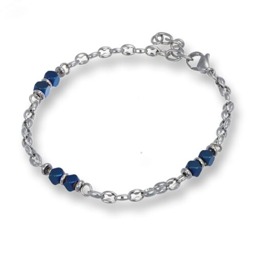 Bracciale Uomo Revolution Forge Stones Maglia Marinara Blu