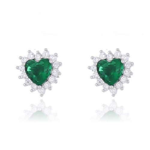 Orecchini TerryOro 217E-2325 SM Cuore Argento 925 Verdi