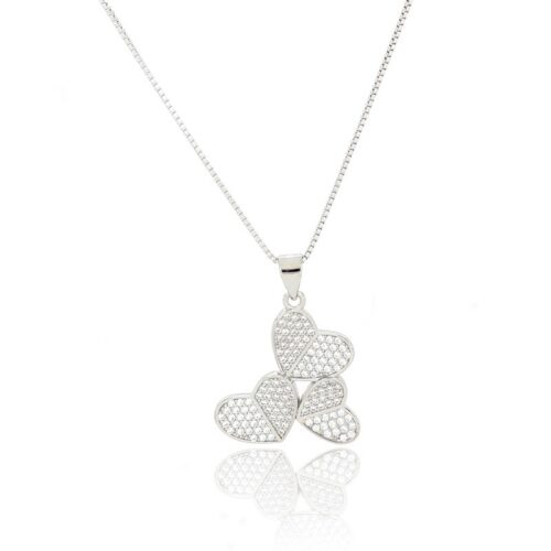 Collana TerryOro Essenza 217P-3226 Cuore bianchi