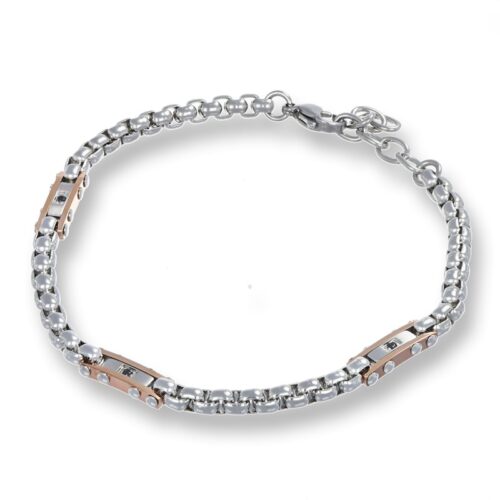 Bracciale Uomo Revolution Forge Maglia Rollò Rosé